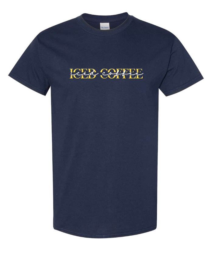 Iced Coffee Yellow &amp; White - XL NAVY UNISEX