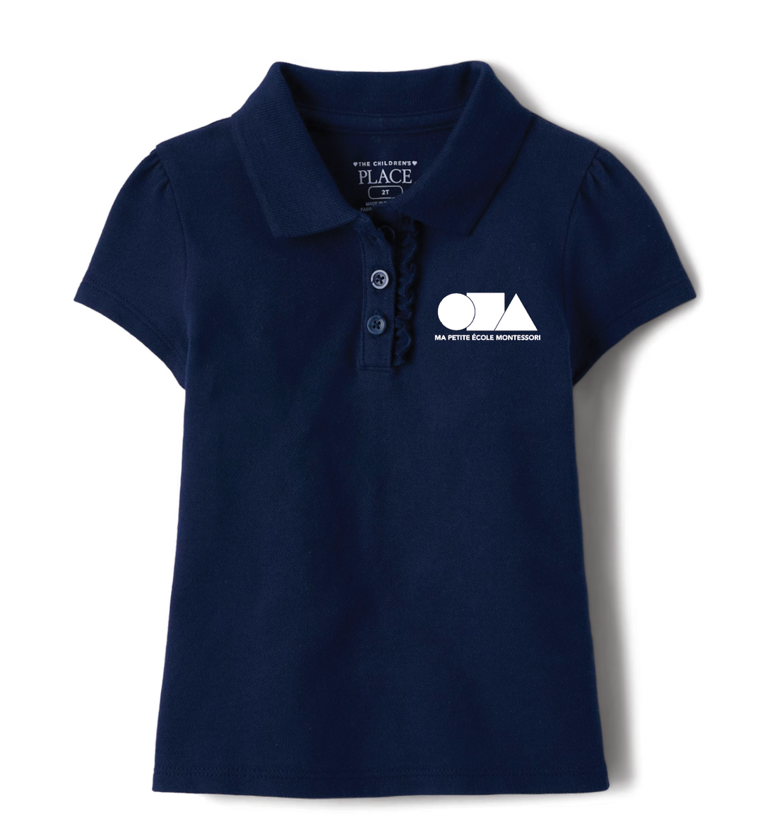 Montessori Girls Ruffle Polo