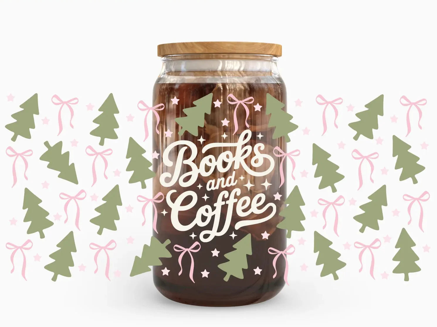 Books &amp; Coffee Iced Coffee Glass