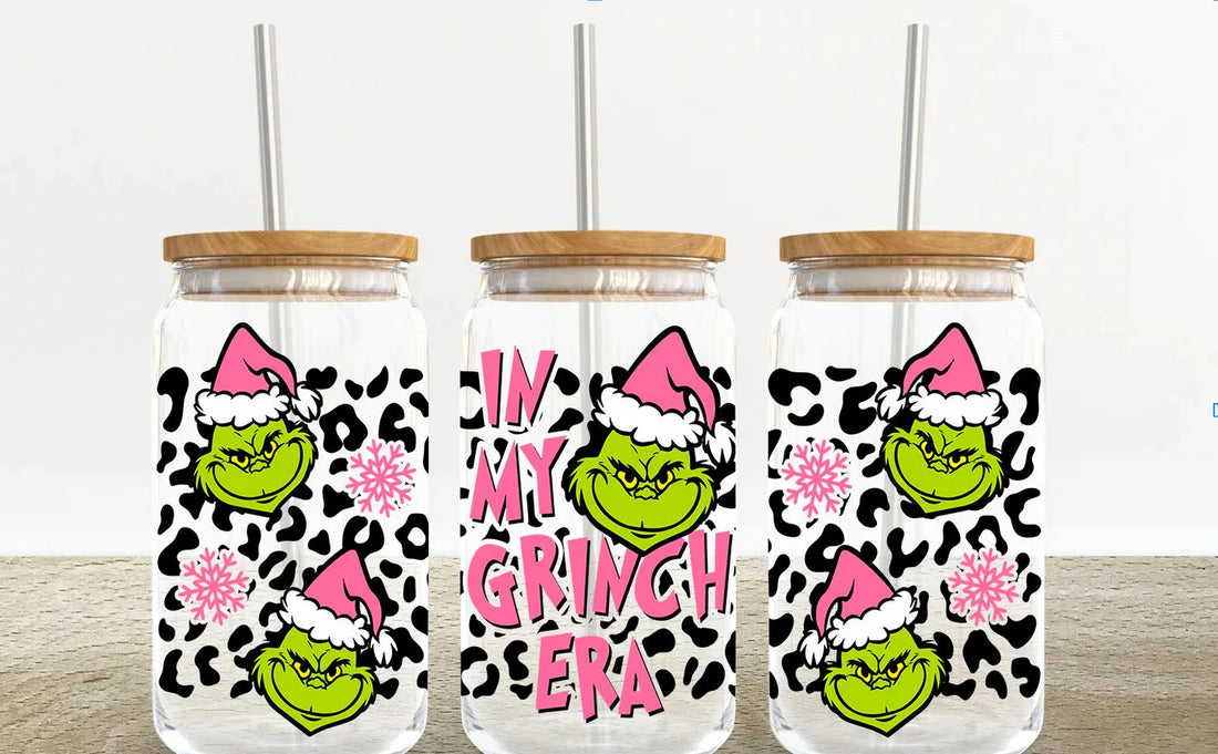 In My Grinch Era Iced Coffee Glass