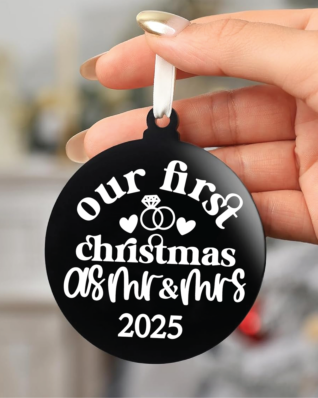 Our First Christmas As Mr &amp; Mrs 2025 Acrylic Ornament