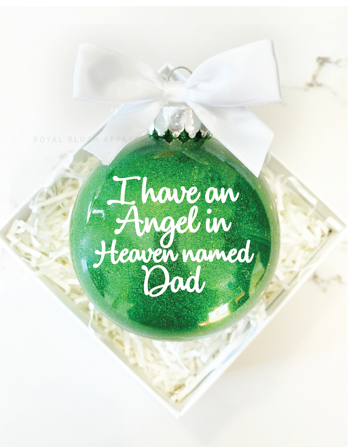 Custom Angel In Heaven Glitter Ornament