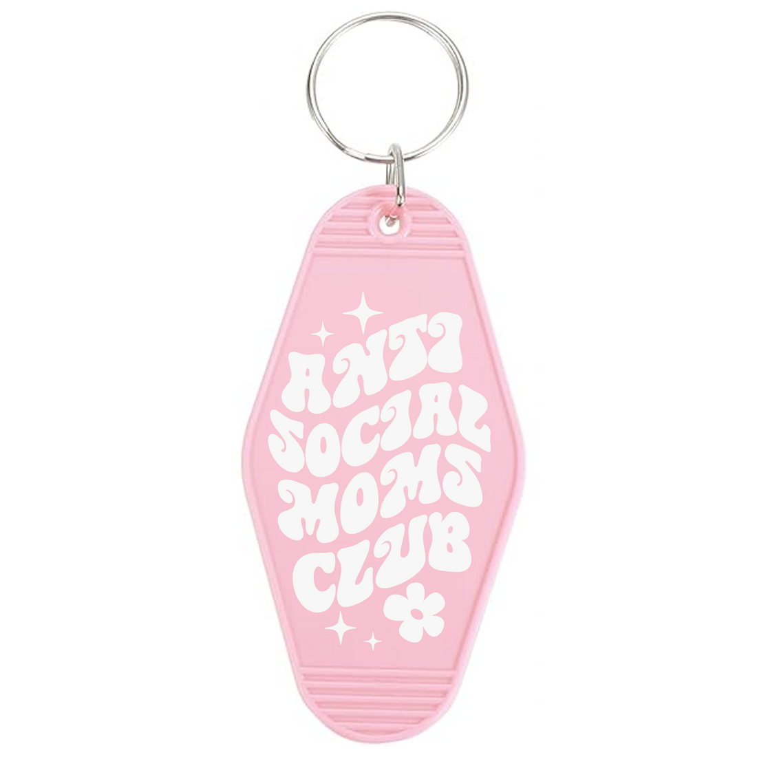 Anti Social Moms Club Motel Keychain