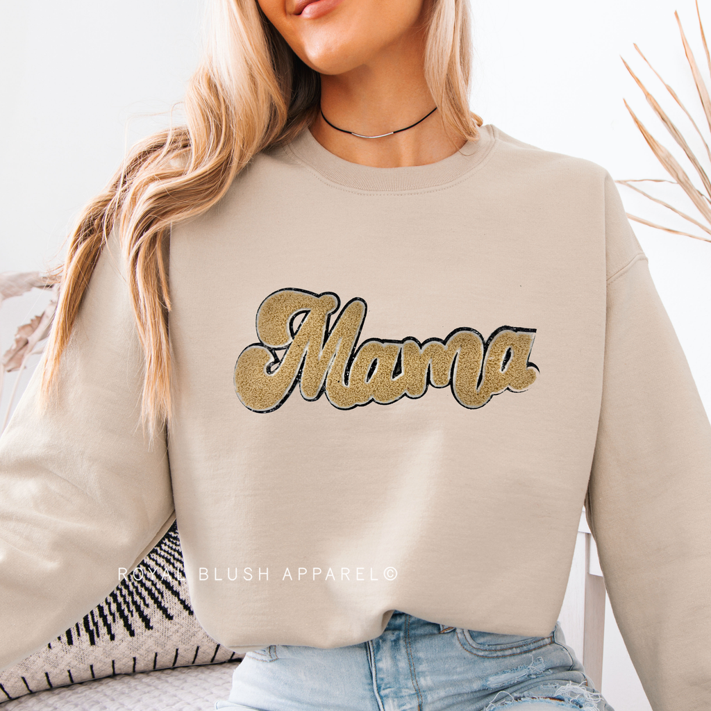 Beige Mama Chenille Patch Sweatshirt secondary image