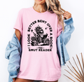 Bent Over A Book bookish T-shirt