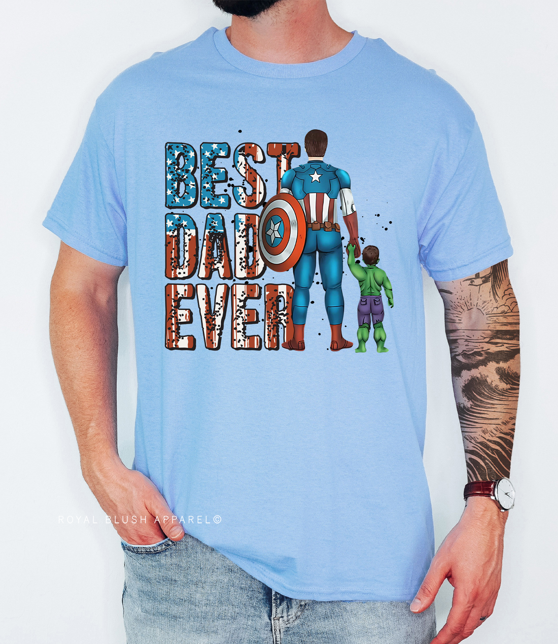 Best Dad Ever Superhero Relaxed Unisex T-shirt