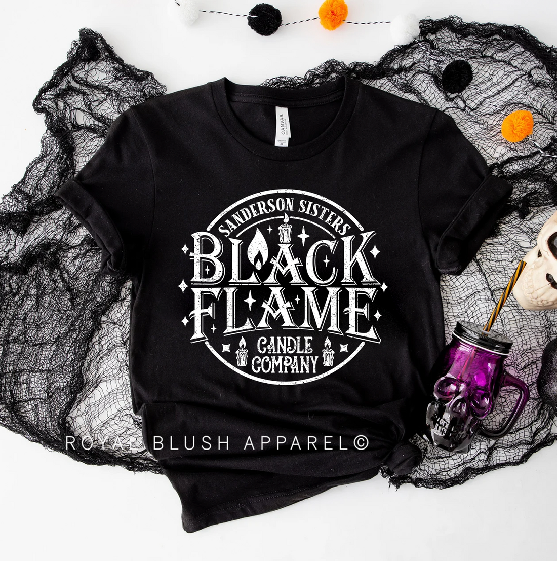 Circle Black Flame Relaxed Unisex T-shirt