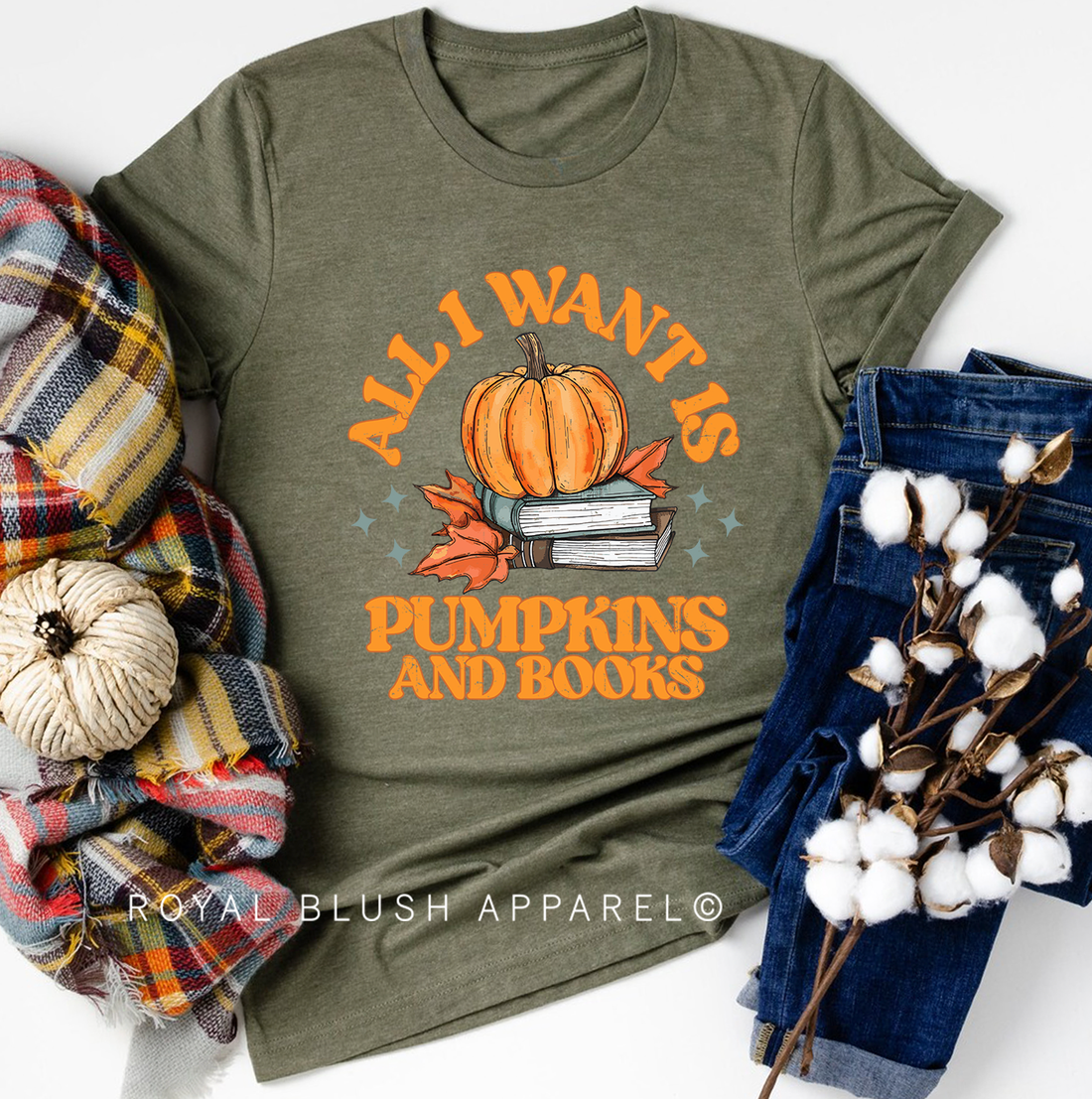 All I Want Is Pumpkins And Books Relaxed Unisex T-shirt