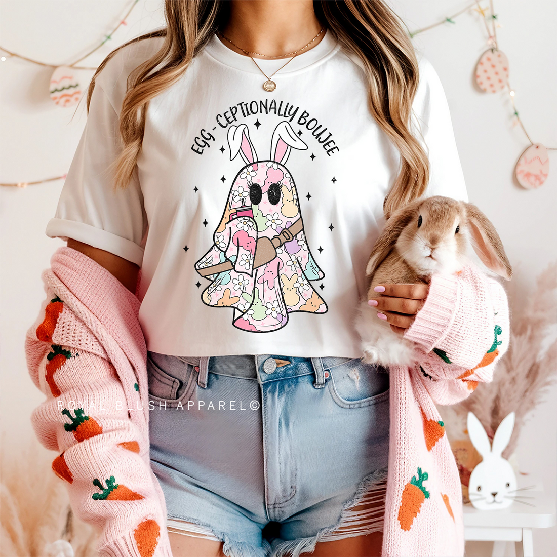 Egg-Ceptionally Boujee Relaxed Unisex T-shirt