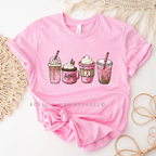 Cancer Fight Coffee awareness graphic T-shirt mockup.