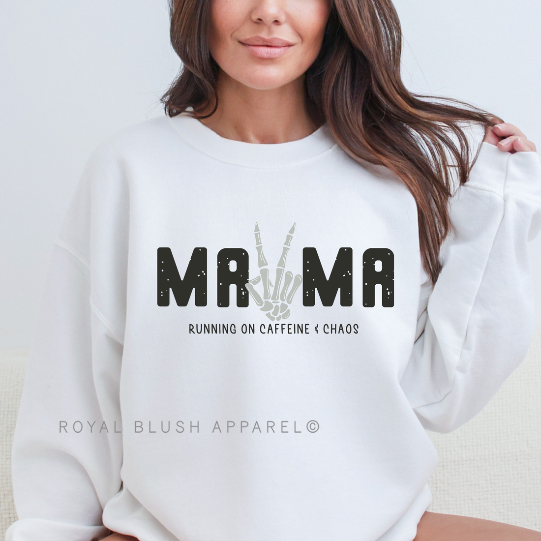 Ma✌️Ma Running On Caffeine & Chaos Sweatshirt