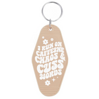 Caffeine Chaos Cuss Words Keychain