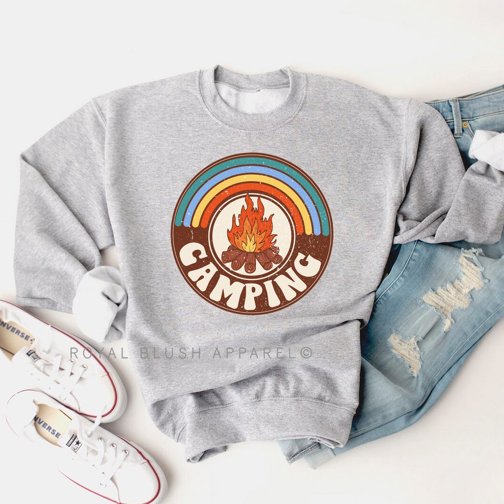 Camping graphic sweatshirt