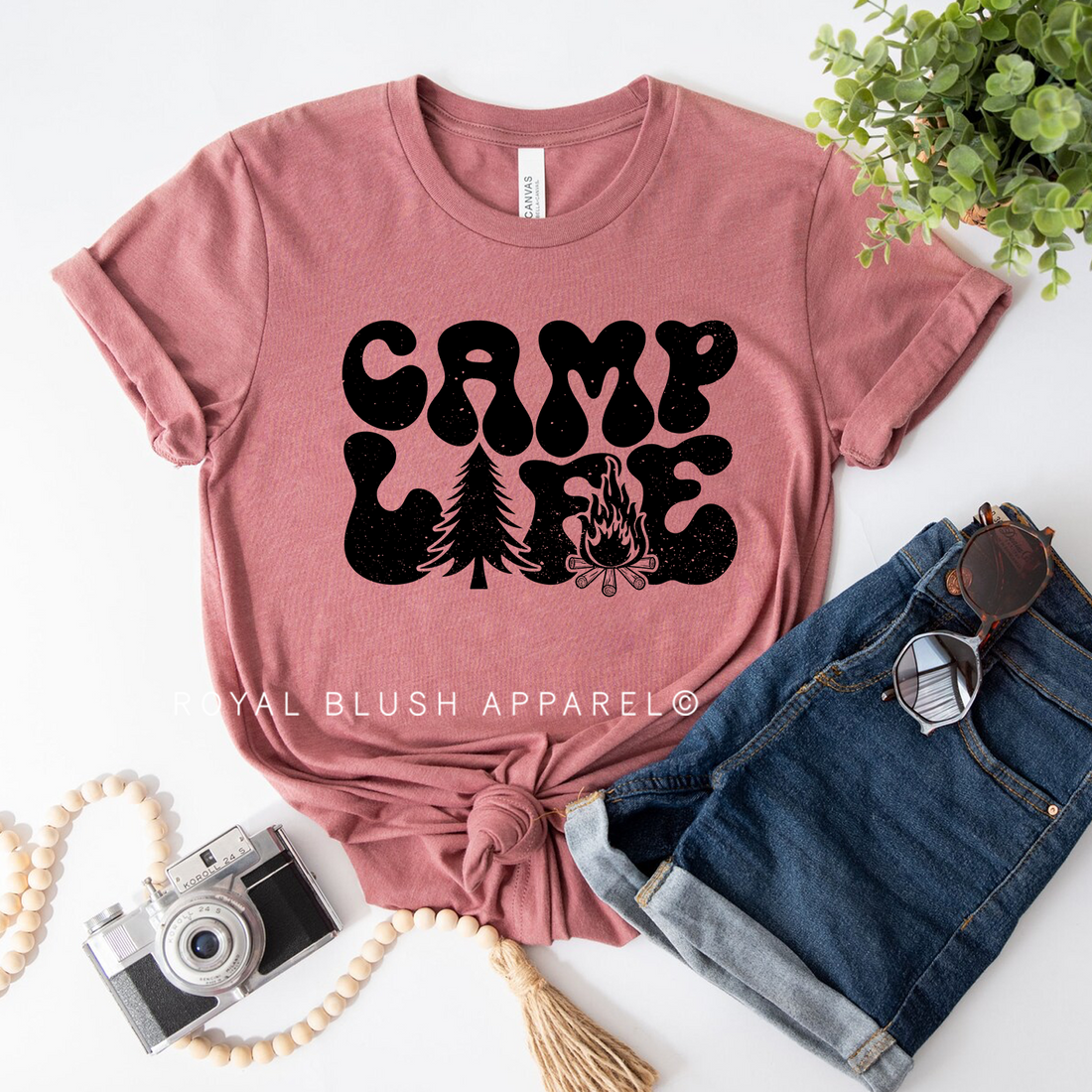 Camp Life-T-shirt unisexe décontracté