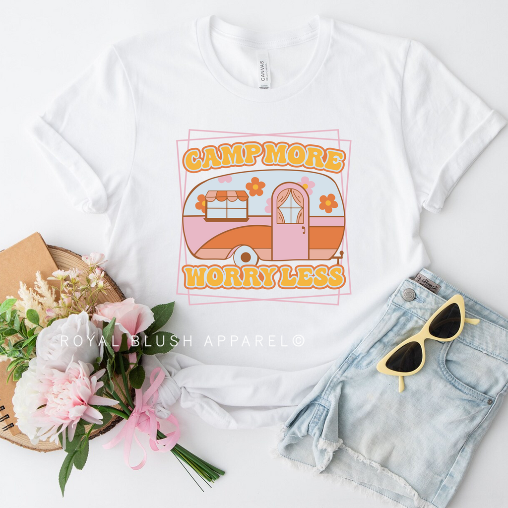Camp More Worry Less Relaxed Unisex T-shirt