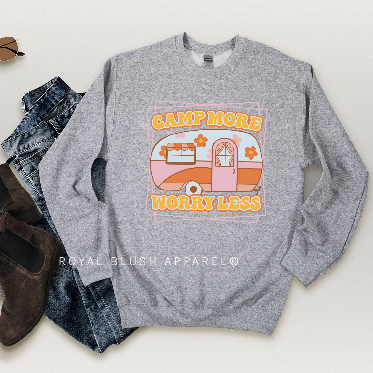 Camp More Worry Less Sweatshirt