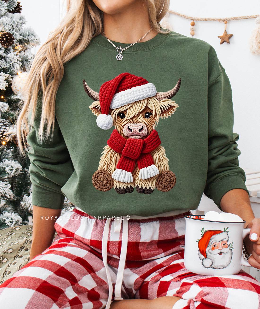 Cow Crochet Sweatshirt