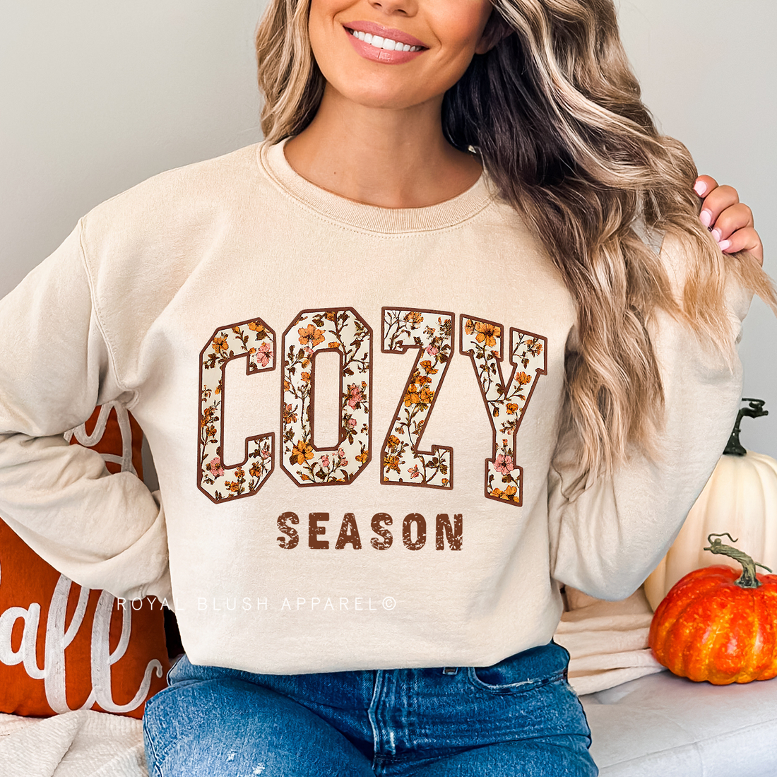 Cozy Season Floral Sweatshirt