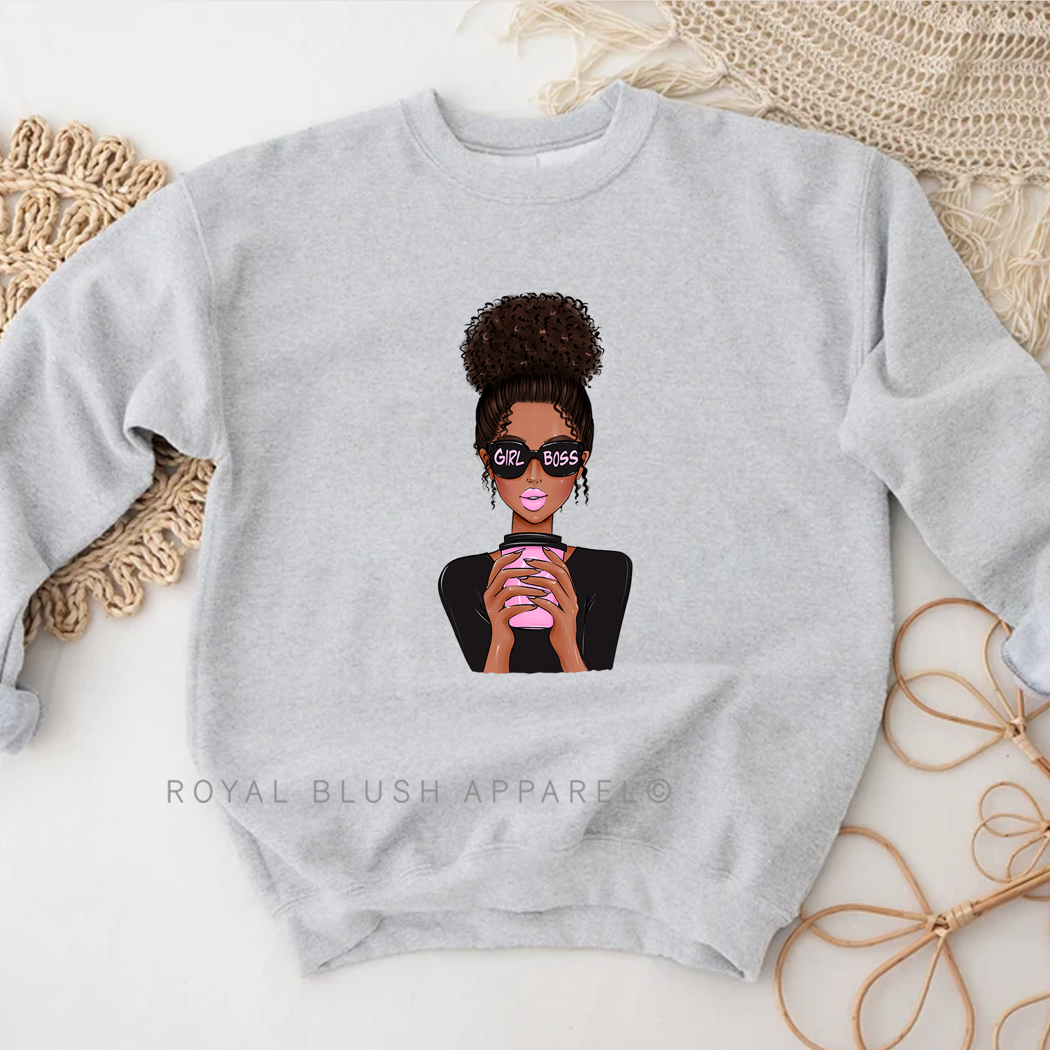 Cheveux bouclés Girl Boss Sweatshirt