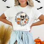 Dead Inside But Spiced fall graphic T-shirt mockup