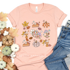 Disco Thanksgiving fall graphic T-shirt mockup.