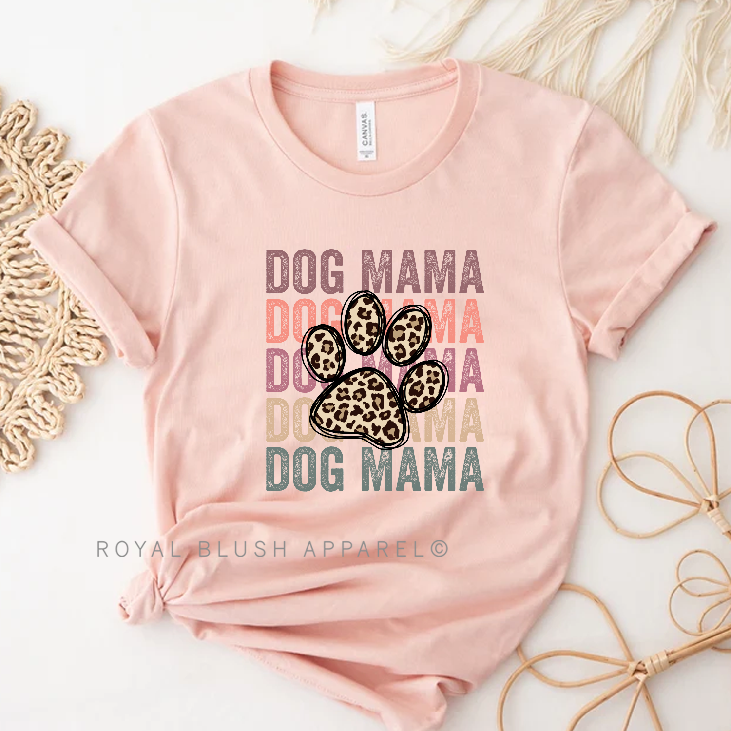 Leopard Dog Mama Relaxed Unisex T-shirt