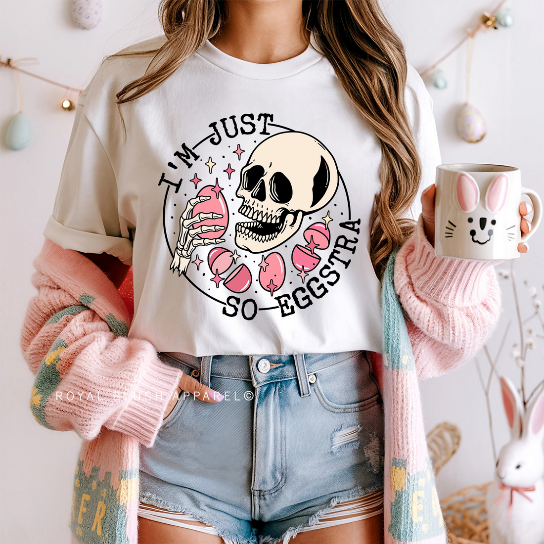 Je suis tellement Eggstra T-shirt unisexe décontracté