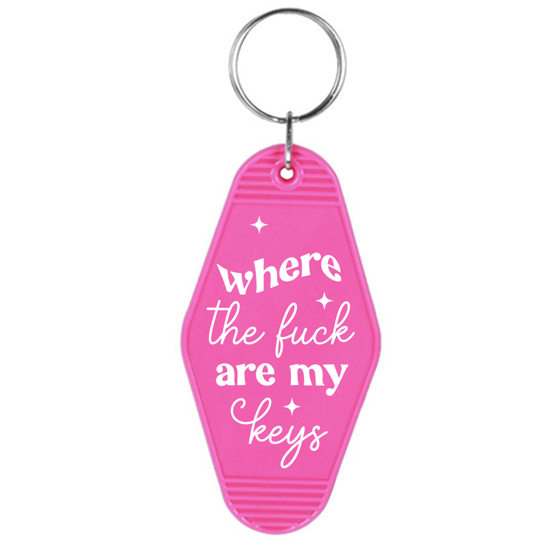 Where The F Are My Keys Motel Keychain