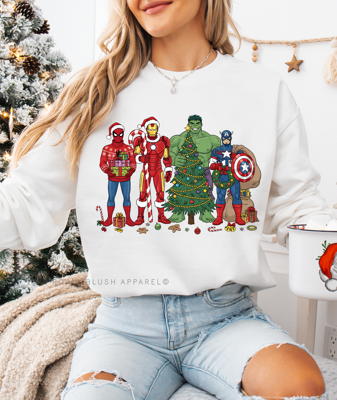 Festive Superheroes Sweatshirt