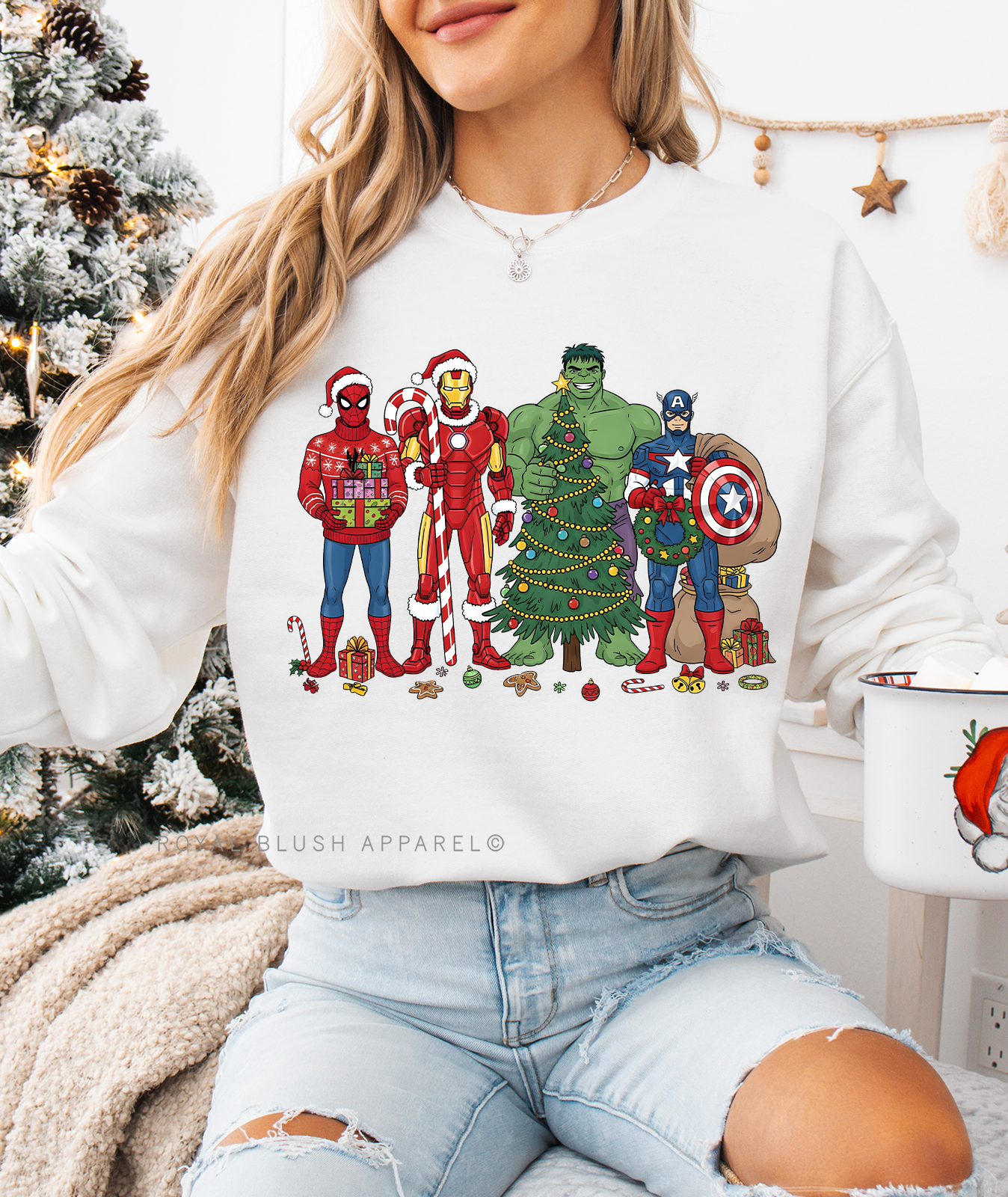 Festive Superheroes Sweatshirt