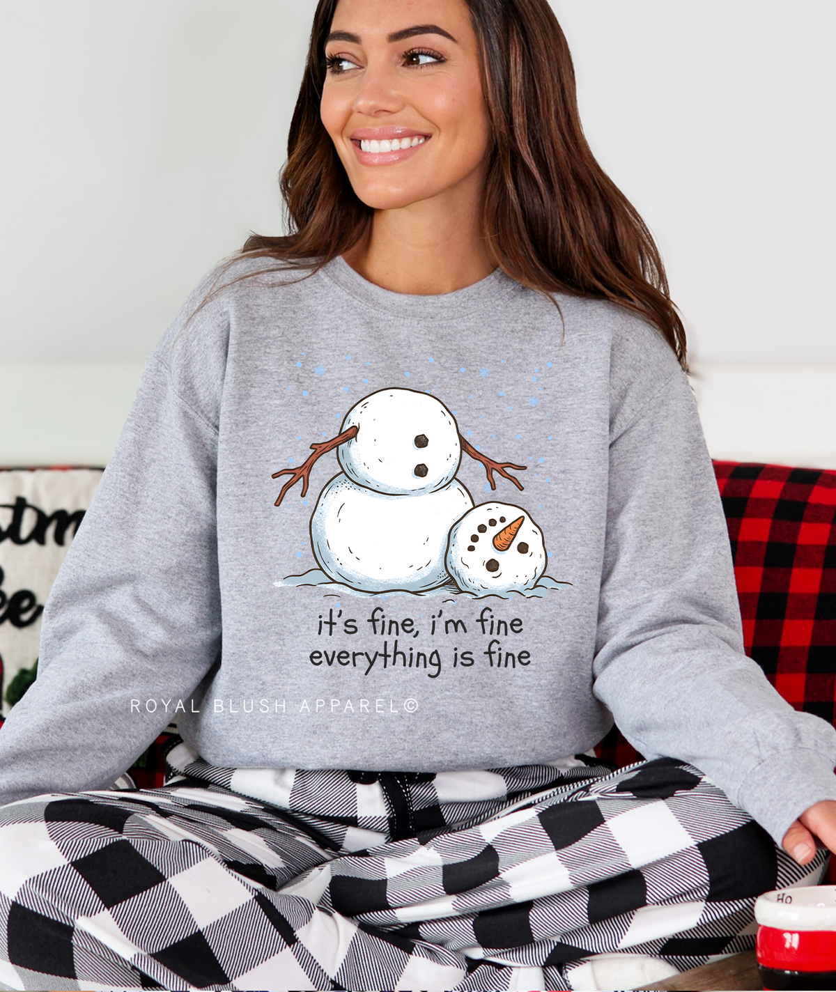 Snowman Everything's Fine Sweatshirt