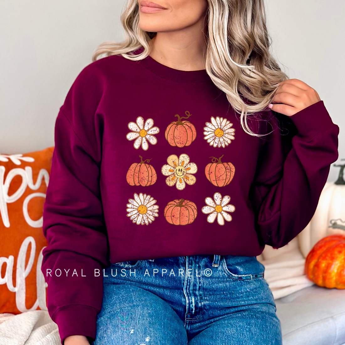 Flower Pumpkins Sweatshirt