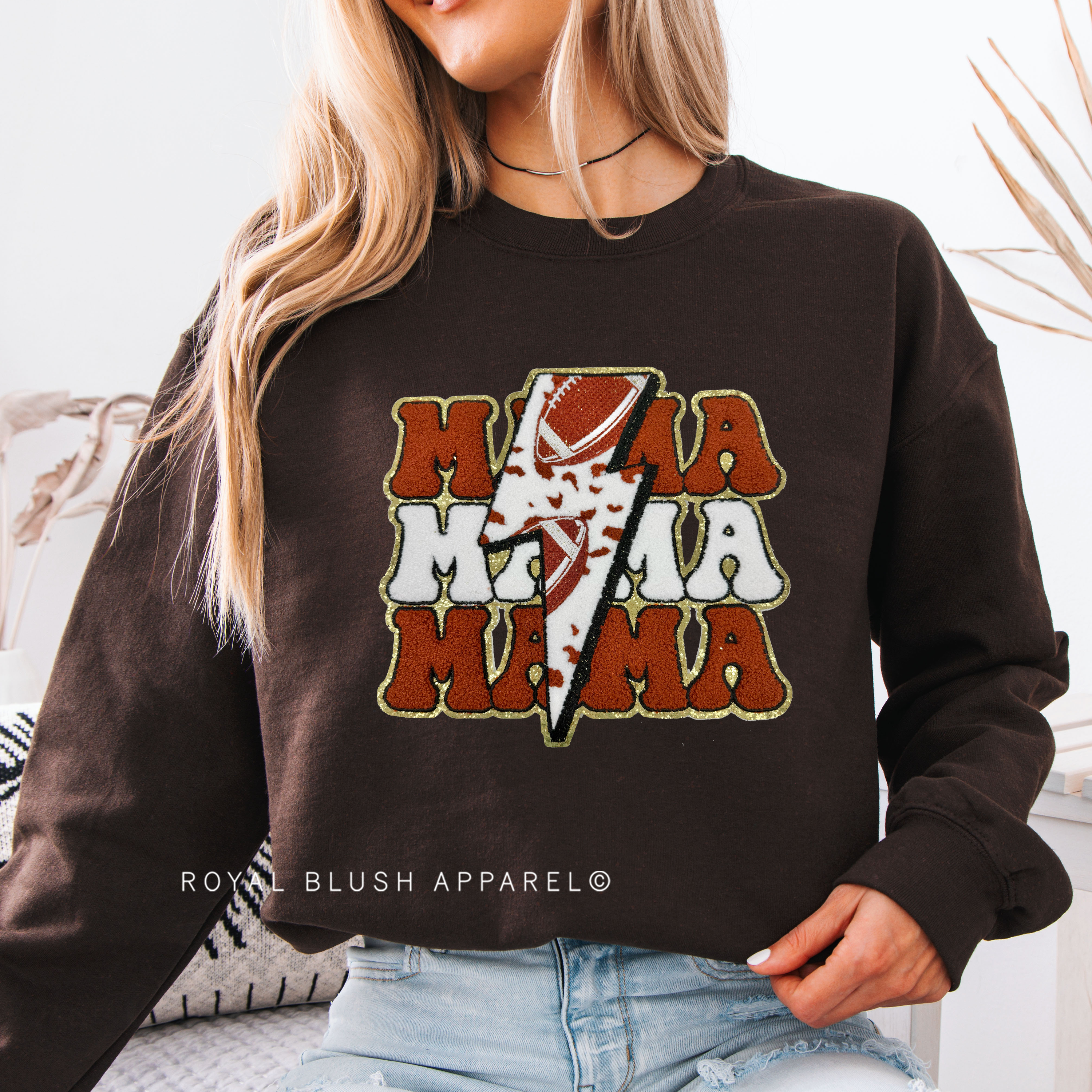 Football Mama Patch Sweatshirt