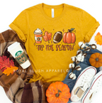 Football 'Tis The Season graphic T-shirt mockup.