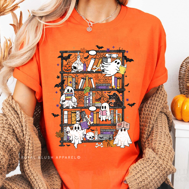 Ghost Bookshelf Relaxed Unisex T-shirt
