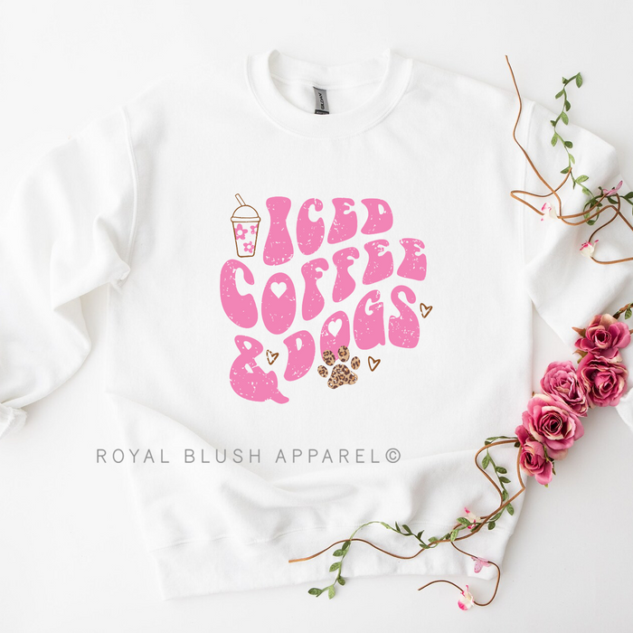 Iced Coffee & Dogs coffee sweatshirt
