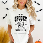 In My Spooky Witch Era Halloween graphic T-shirt mockup.