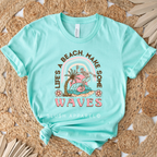Skeleton Life's A Beach Graphic T-Shirt product image 2