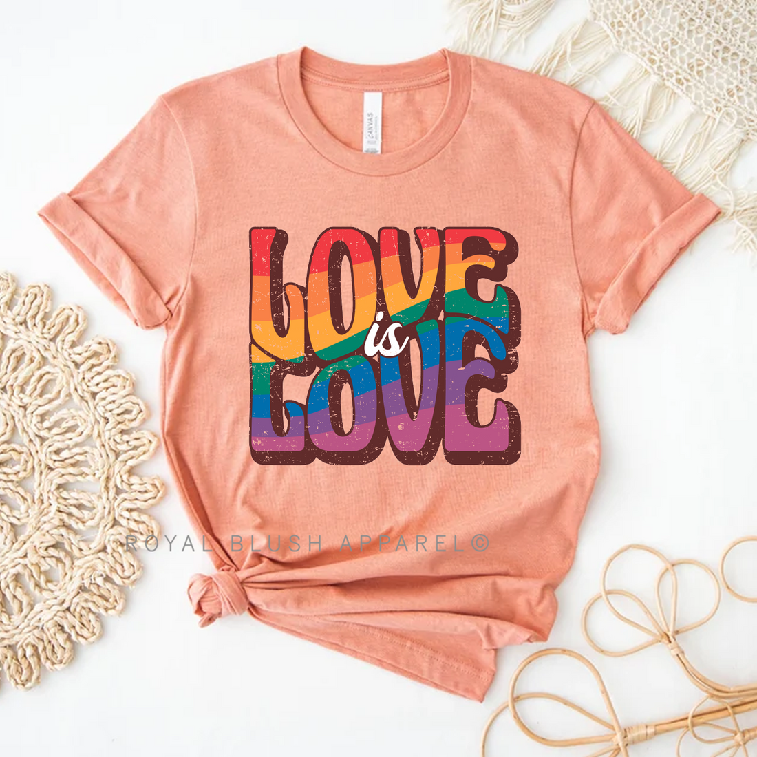 Love Is Love T-shirt unisexe décontracté