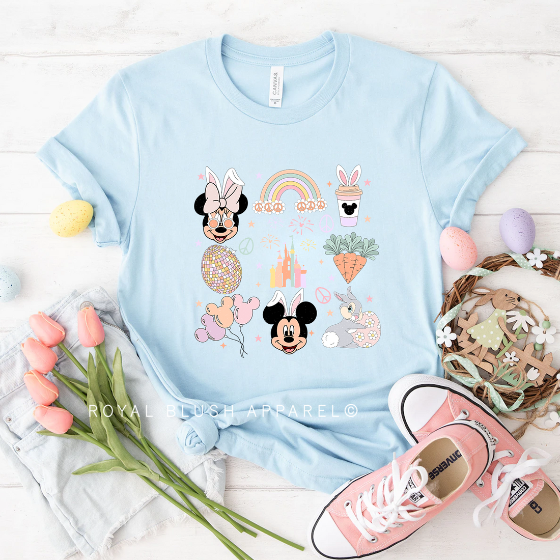 Magical Easter Grid Relaxed Unisex T-shirt