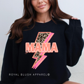 Mama Lightning Leopard mama sweatshirt