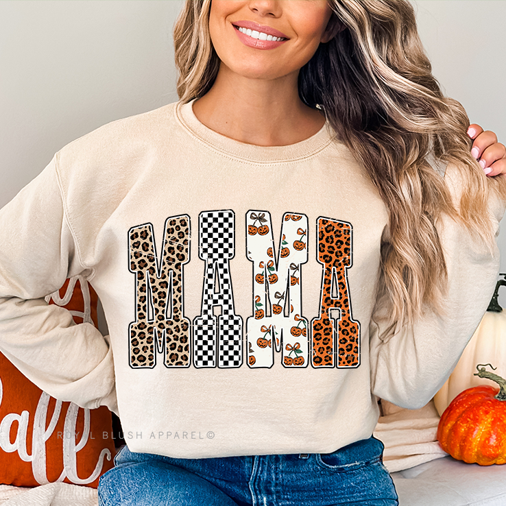 Mama Pumpkin Leopard Sweatshirt