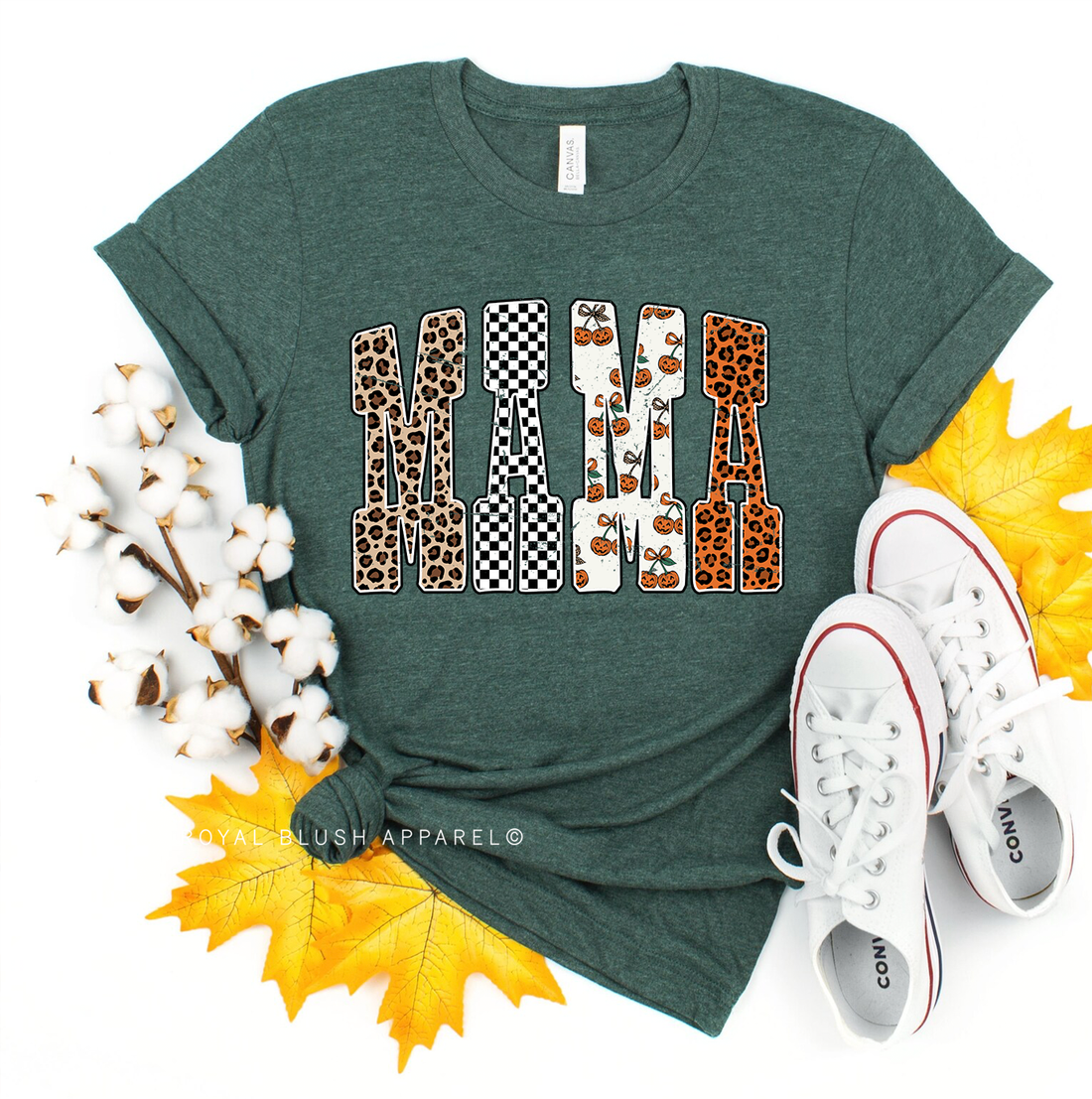 Mama Leopard Pumpkin Relaxed Unisex T-shirt