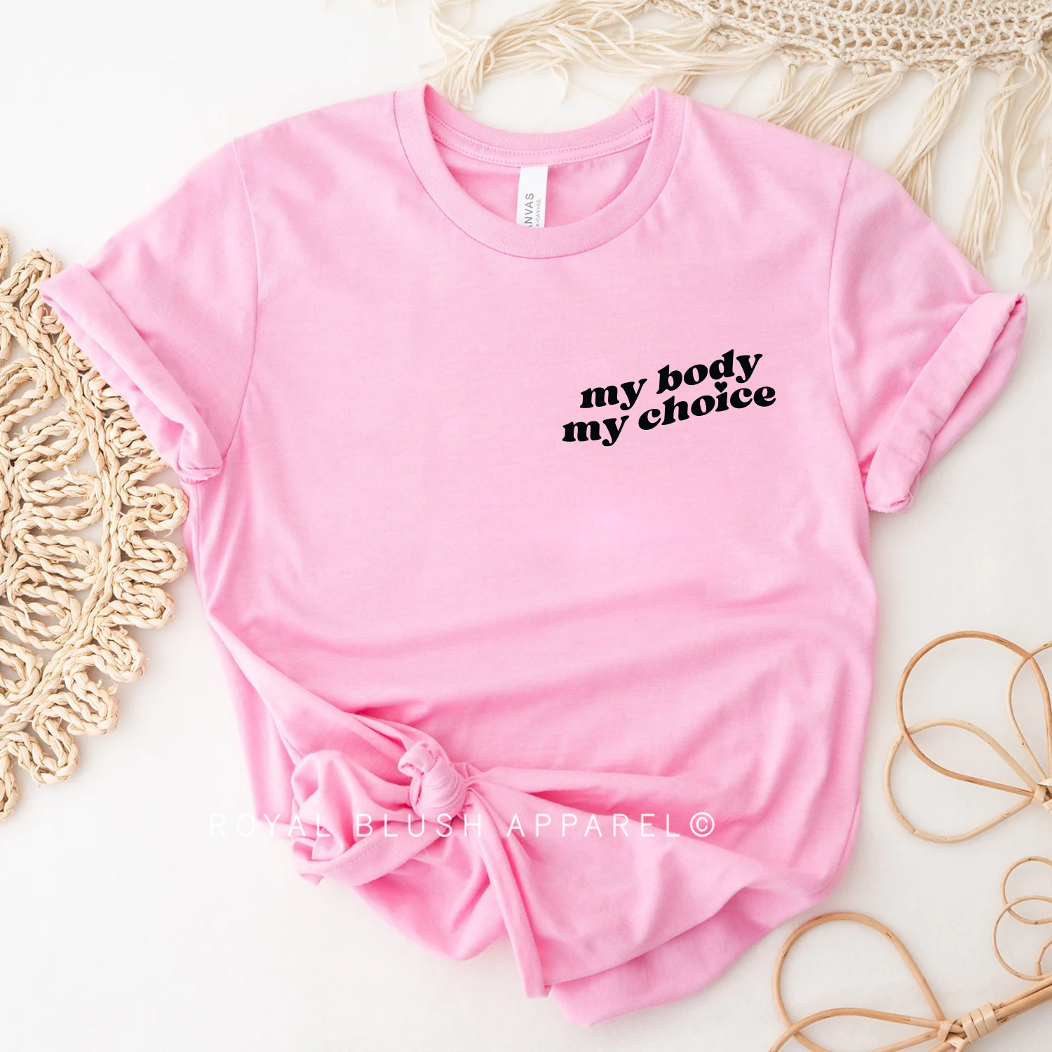 My Body My Choice - MEDIUM BUBBLE GUM RELAXED UNISEX DEFECTIVE