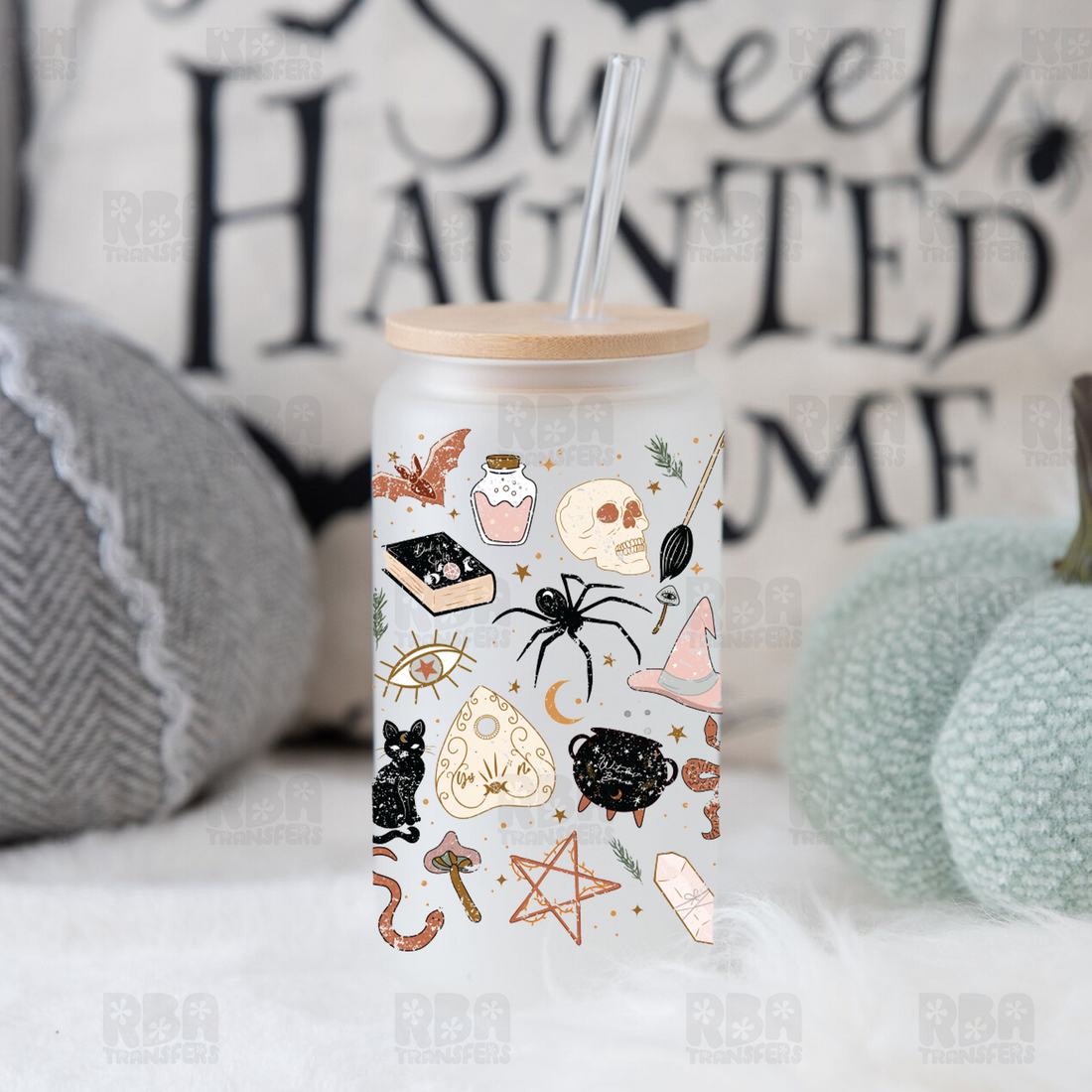 Ouija Board Iced Coffee Glass
