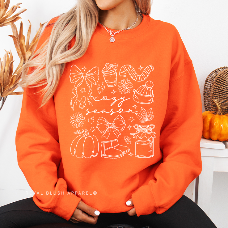 Cozy White Outline Sweatshirt