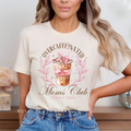 Overcaffeinated Moms Club graphic T-shirt