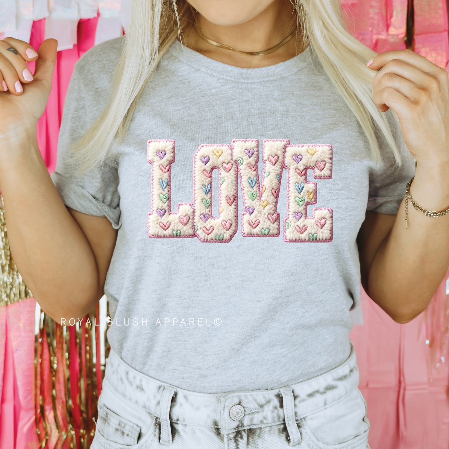 Pastel Hearts Love Relaxed Unisex T-shirt