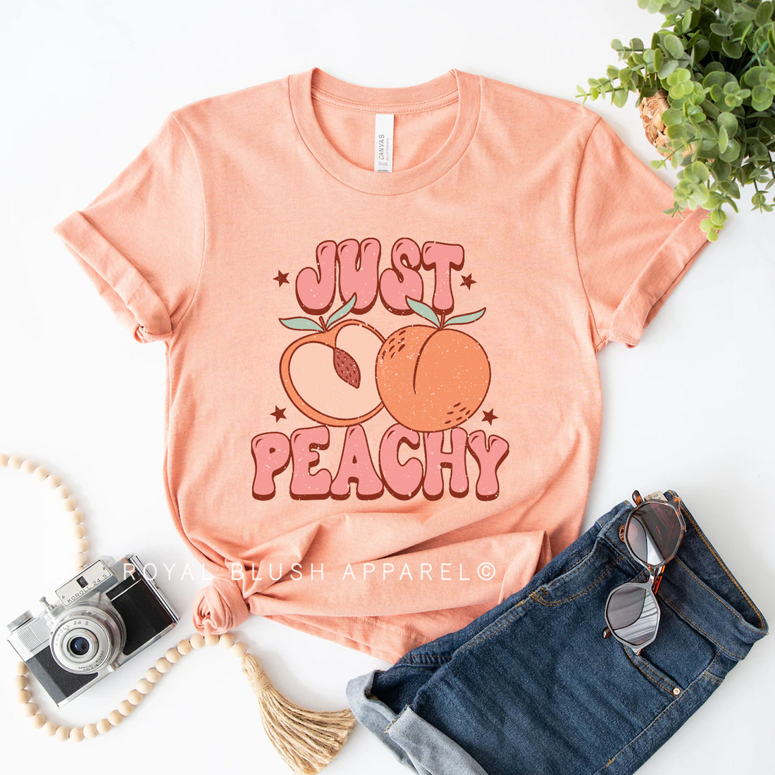 T-shirt unisexe Just Peachy décontracté