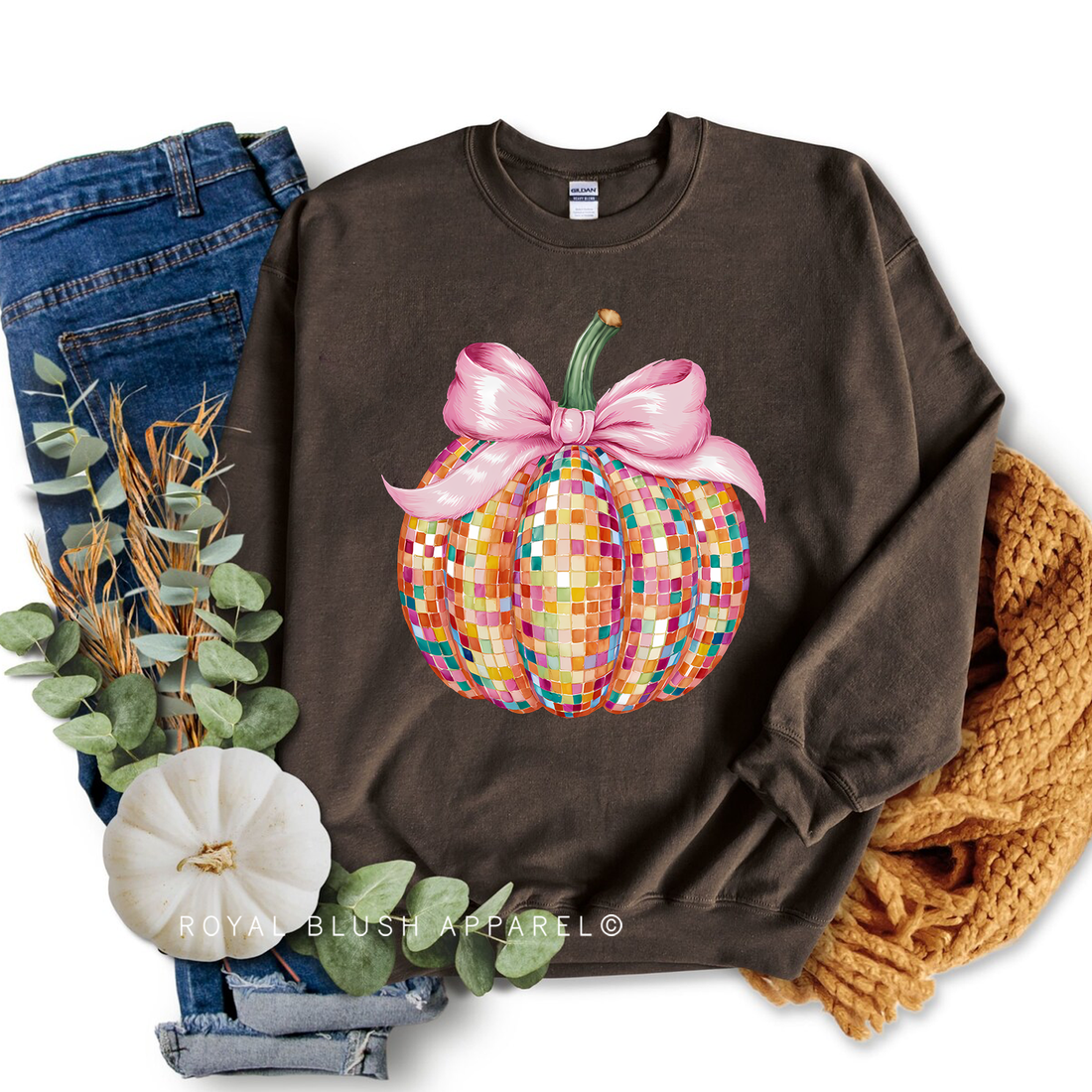 Pink Bow Pumpkin Sweatshirt